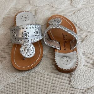 Jack Rogers Toddler Miss Hampton II Metallic Silver Sandals